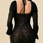 Desire - Black Mini Long Sleeve Dress